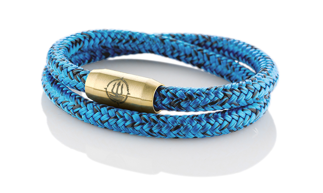 Bild von Segeltau Armband "Fehmarn" schwarz/blau