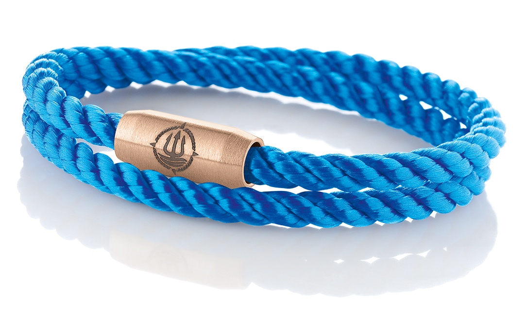 Bild von Segeltau Armband "Amrum" blau