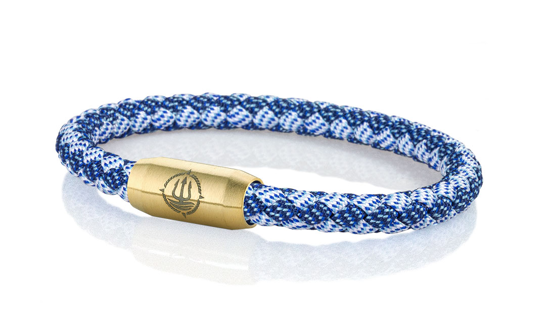 Bild von Segeltau Armband "Hiddensee" blau