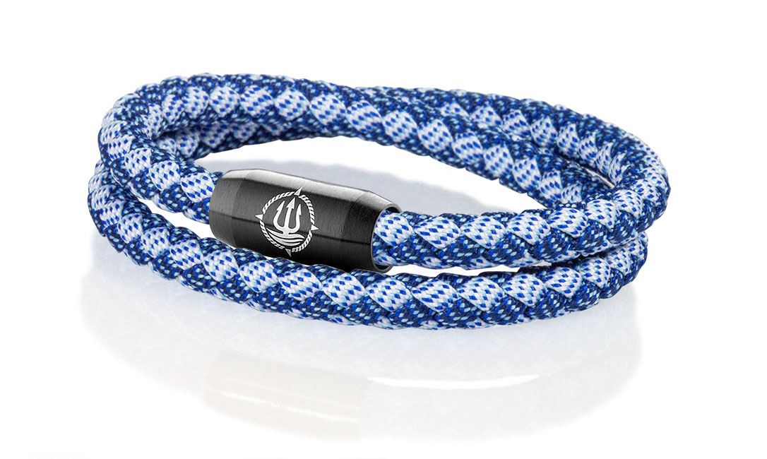 Bild von Segeltau Armband "Hiddensee" blau