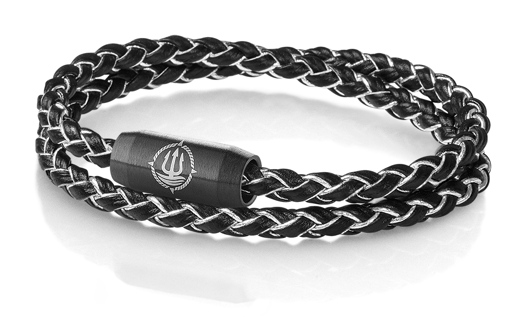 Bild von Leder Armband "Sylt" schwarz