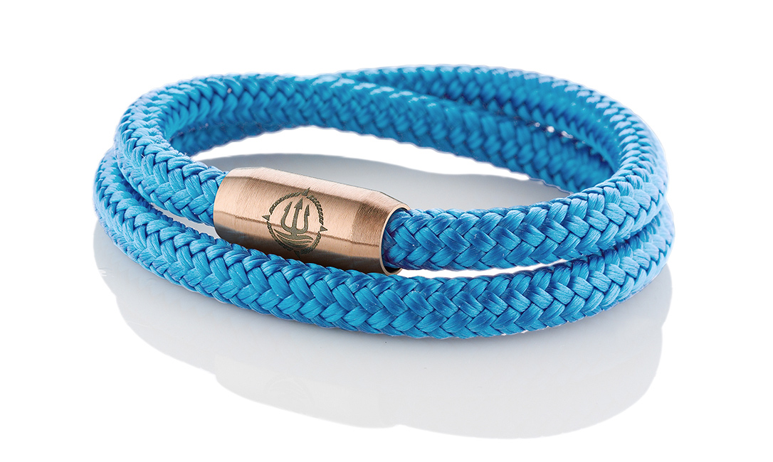 Bild von Segeltau Armband "Föhr" blau