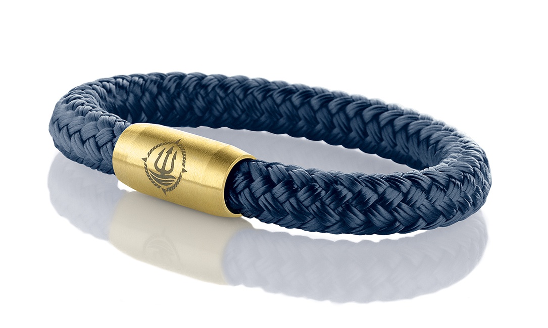 Bild von Segeltau Armband "Föhr" navy blau