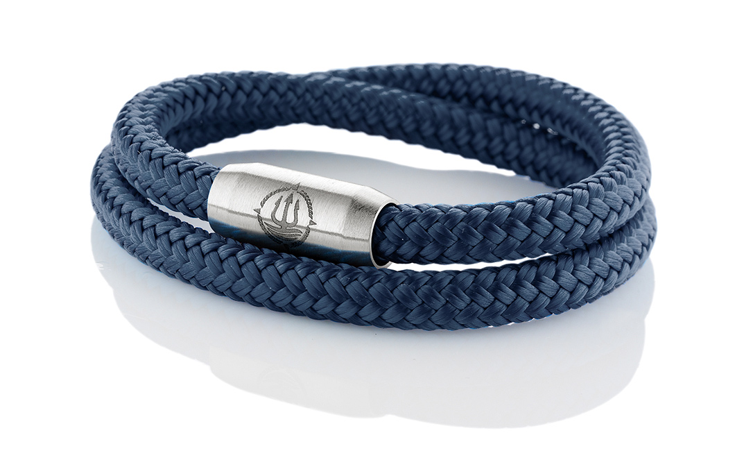 Bild von Segeltau Armband "Föhr" navy blau