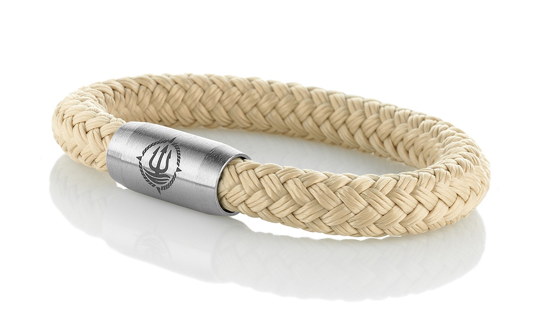 Bild von Segeltau Armband "Föhr" beige