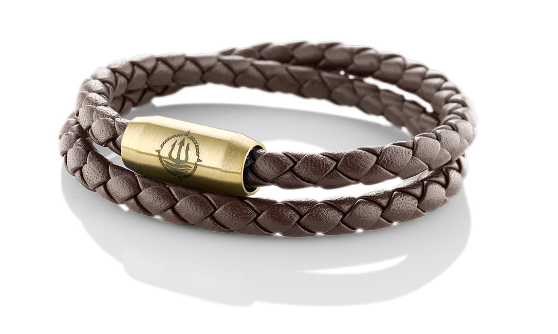 Bild von Leder Armband "Sylt" braun