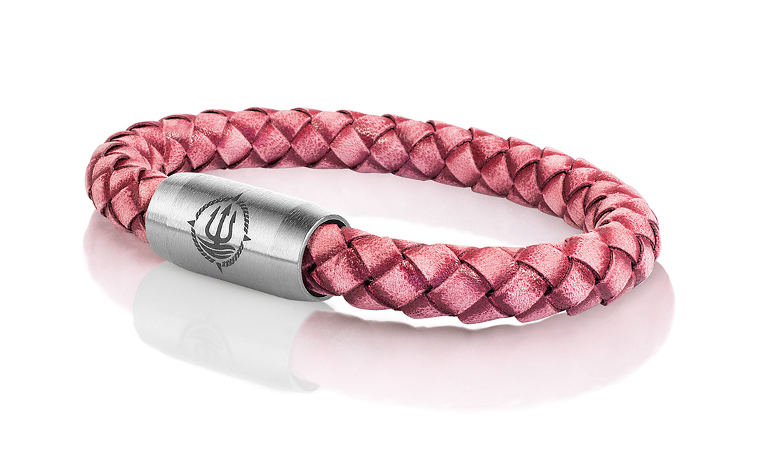 Bild von Leder Armband "Sylt" rot